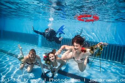 Unterwasser Beauty Fotoshooting